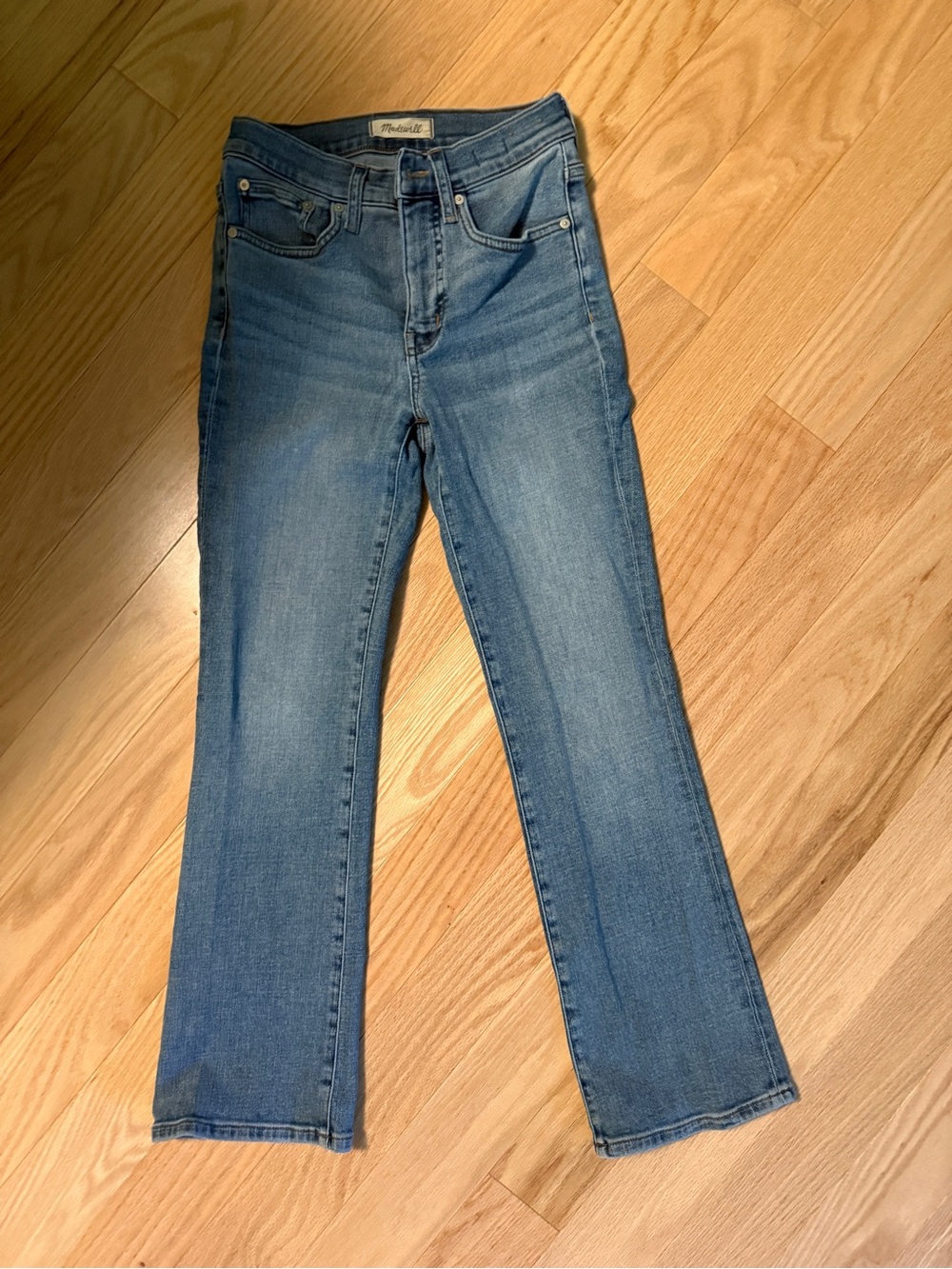 Madewell Mid-Wash Blue Women's Mid-Rise Kick Out Jeans